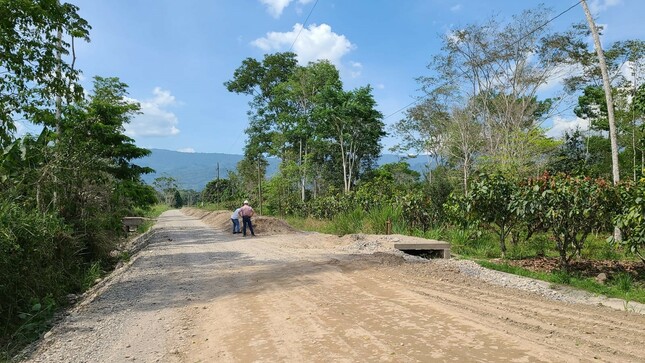 Avances importantes en su ejecución presentan los trabajos de mejoramiento de los caminos vecinales Nuevo Horizonte - Bolívar, Vista Alegre - Santa Rosa de Mishollo y Nuevo Horizonte - Cañuto,
