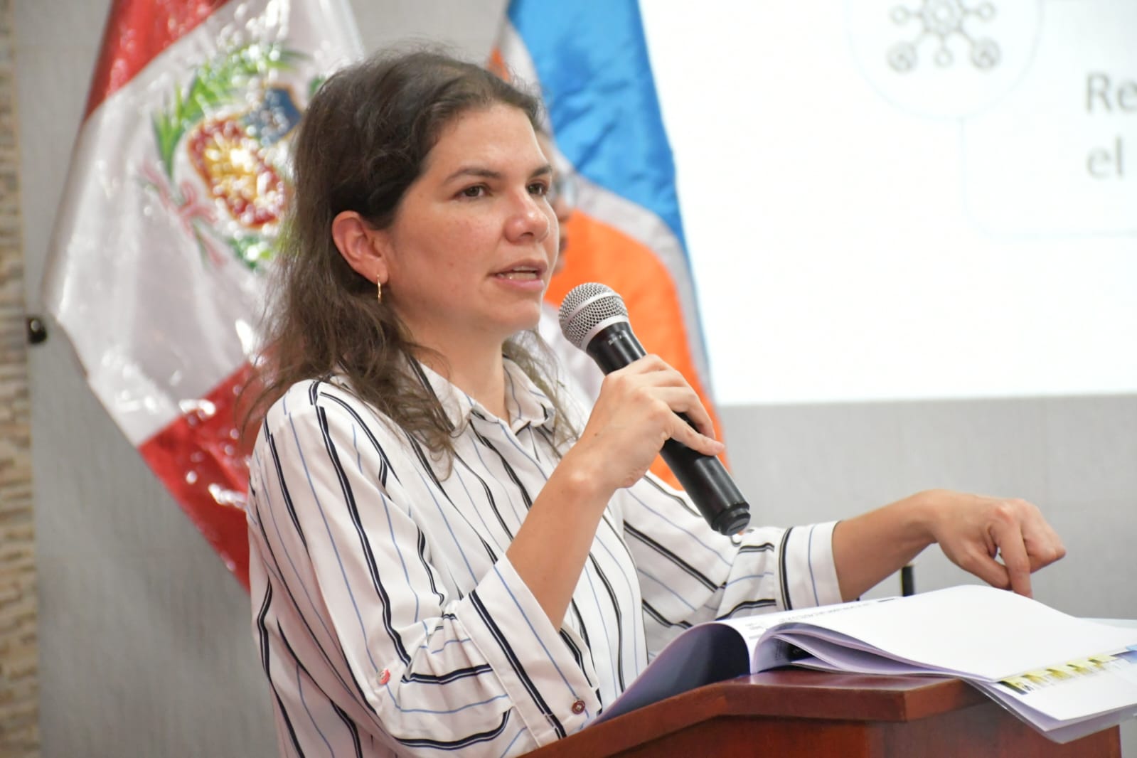 Ministra de la Mujer y Poblaciones Vulnerables, Claudia Liliana Dávila Moscoso.