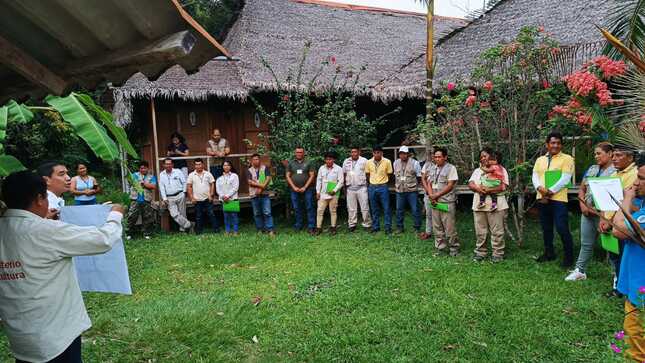PIACI: Agentes de protección del Ministerio de Cultura fortalecen capacidades en control y vigilancia en Reserva Territorial Madre de Dios