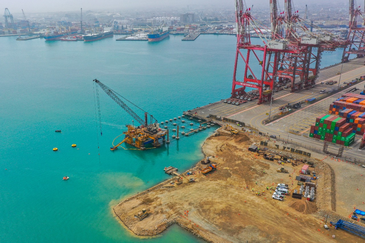 Ampliación del Muelle Sur del Callao tiene un avance del 36.7% y permitirá recibir a gigantescas embarcaciones