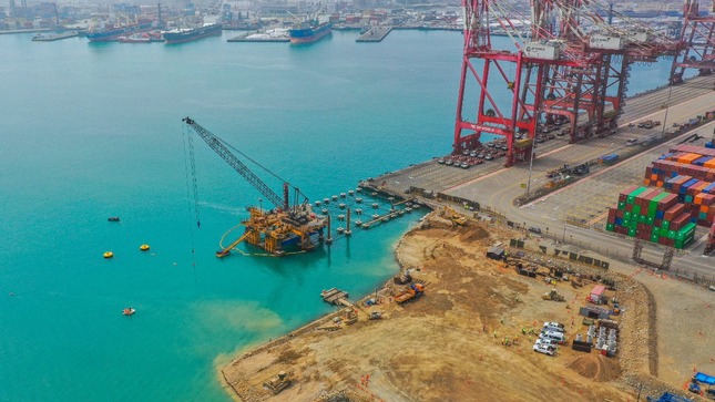 Ampliación del Muelle Sur del Callao tiene un avance del 36.7% y permitirá recibir a gigantescas embarcaciones
