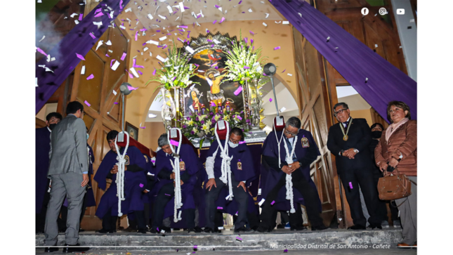 Inicio de la Festividad del Señor de los Milagros