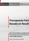 Vista preliminar de documento Exposición de Capacitación para Agentes Participantes del Presupuesto Participativo 2015