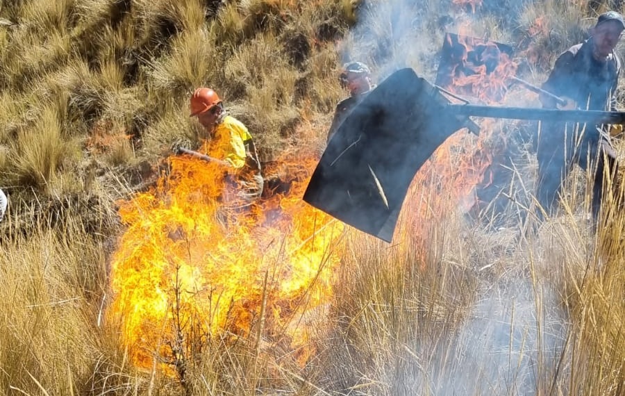 Capacitación incendios forestales en la Reserva Paisajística Nor Yauyos Cochas
