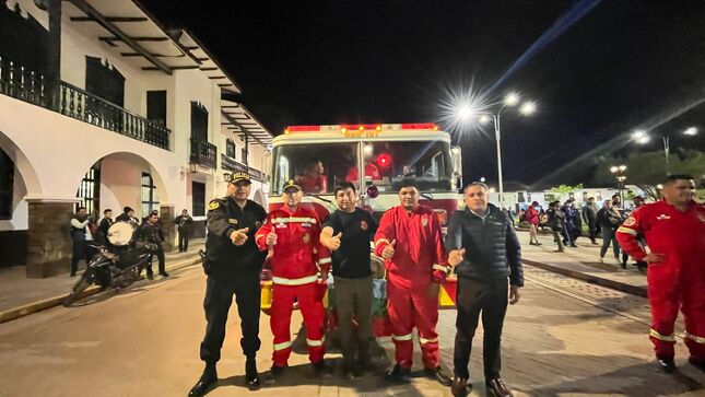 Recepción de la unidad móvil contra incendios de la CBV 101 Higos Urco
