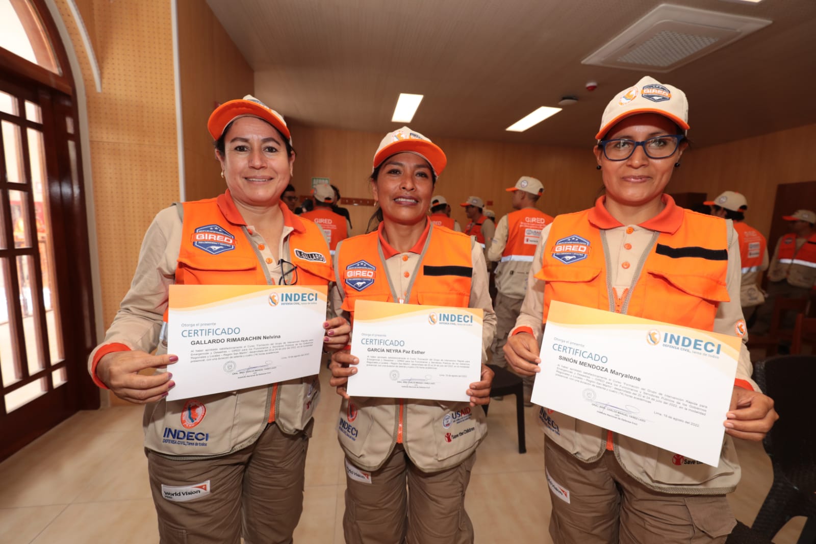 Participantes del curso de capacitación de Gestión del Riesgos de Desastres recibieron la certificación correspondiente.