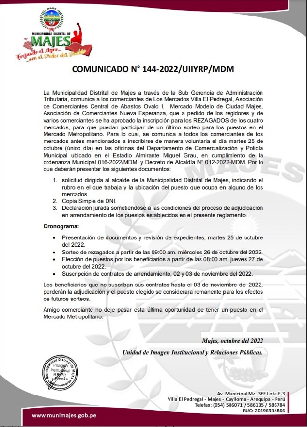 Comunicado