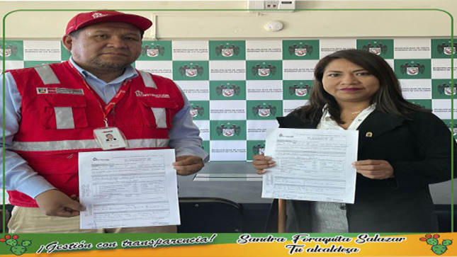 Sub Director Región Lima de Reconstitución con Cambios, con quien coordinó sobre las obras que se están desarrollando en nuestro distrito, las que son la construcción de la I.E. Santa Rosa y la I.E. Nº 20914.