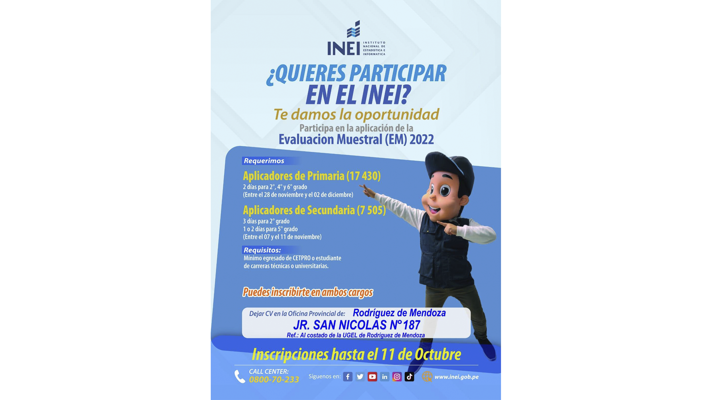 Convocatoria de personal