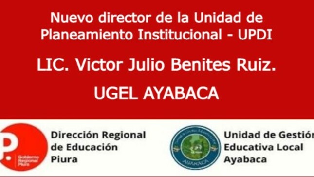 Nuevo director de la unidad de planeamiento institucional UPDI.