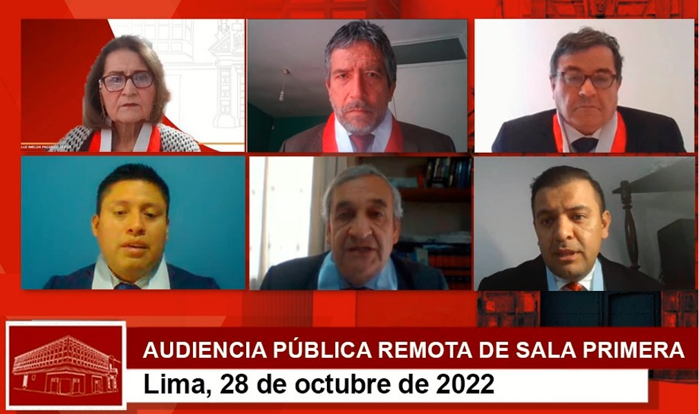 Audiencia Pública de la Sala Primera, viernes 28 de octubre de 2022