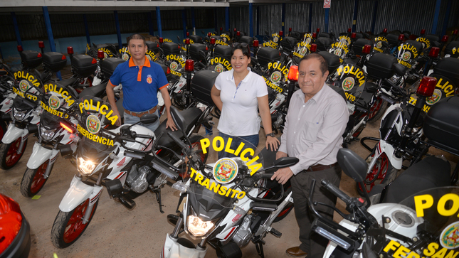 Goreu recepcionó 54 motocicletas Honda para la Policía Nacional 