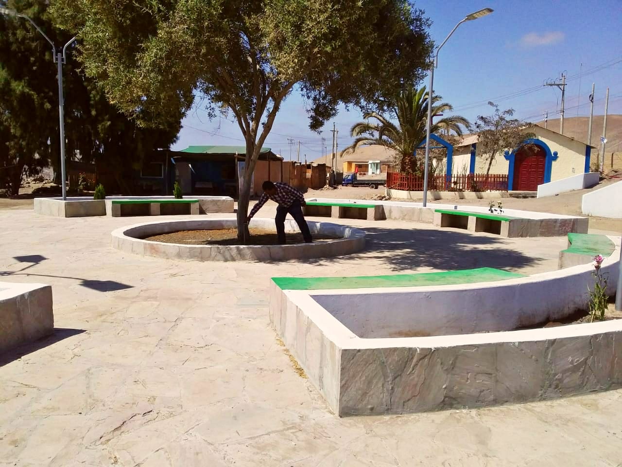 Obra pública de la plaza de armas del anexo de Chala Viejo