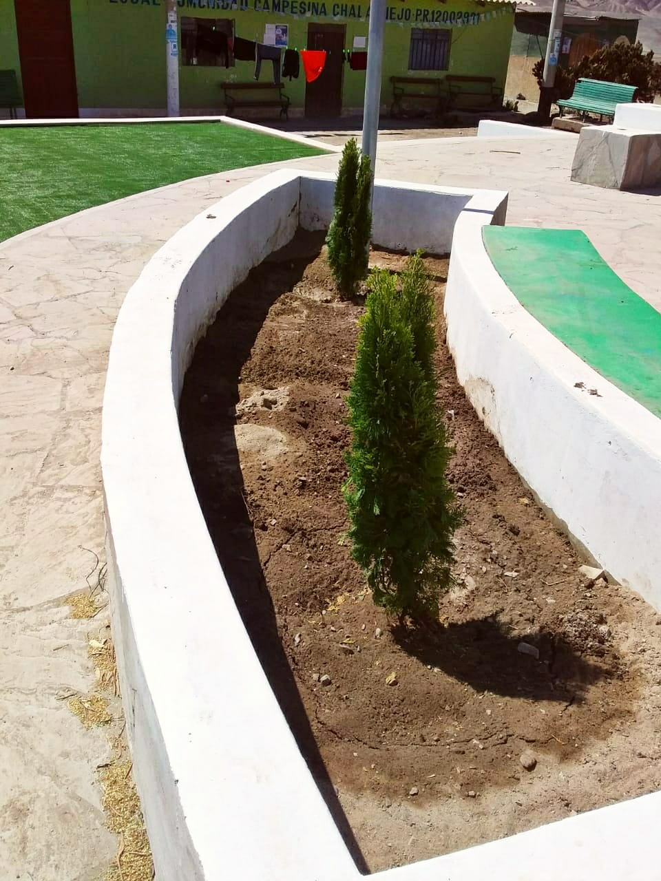 Obra pública de la plaza de armas del anexo de Chala Viejo