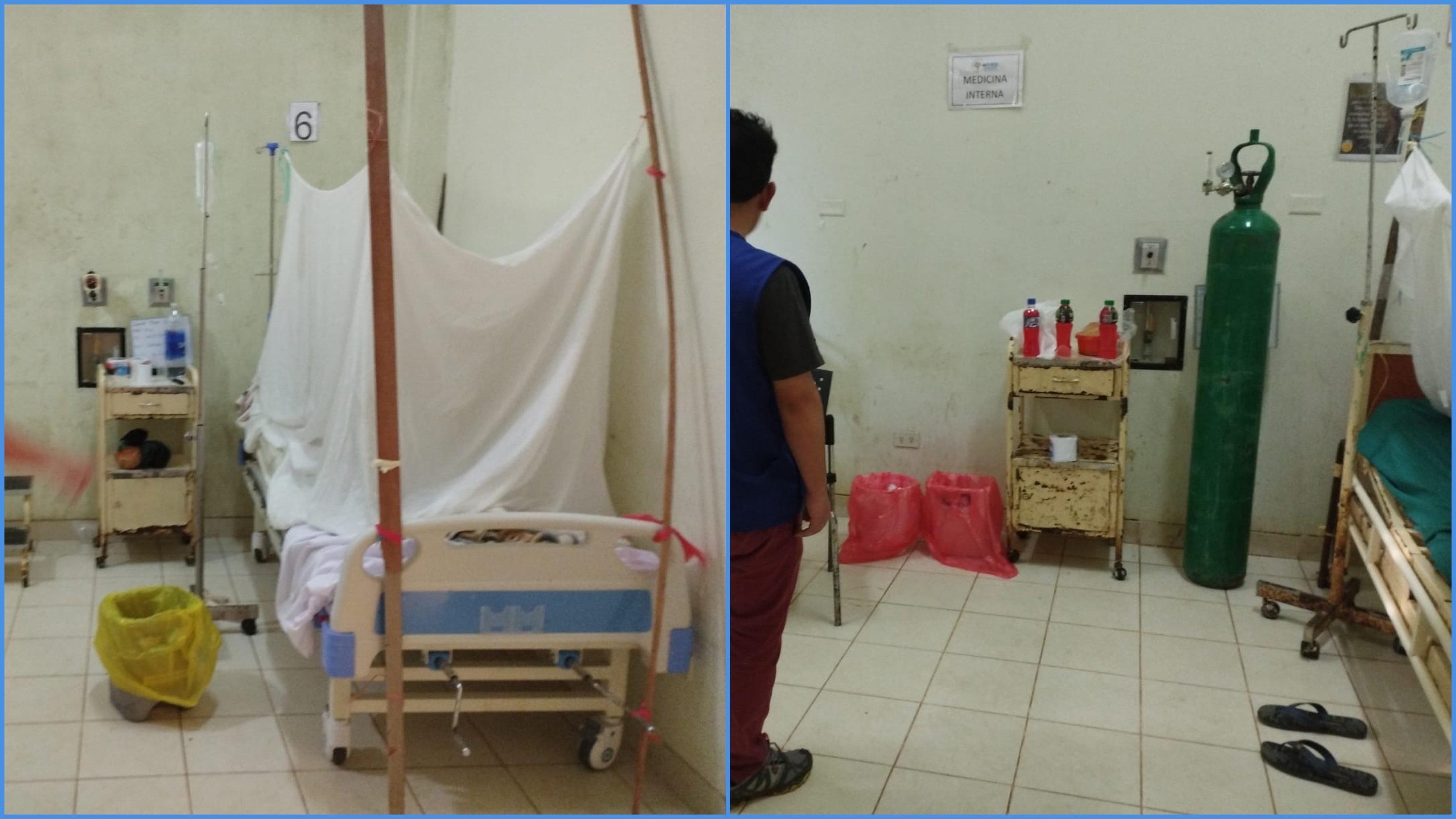 Foto de equipos médicos en mal estado