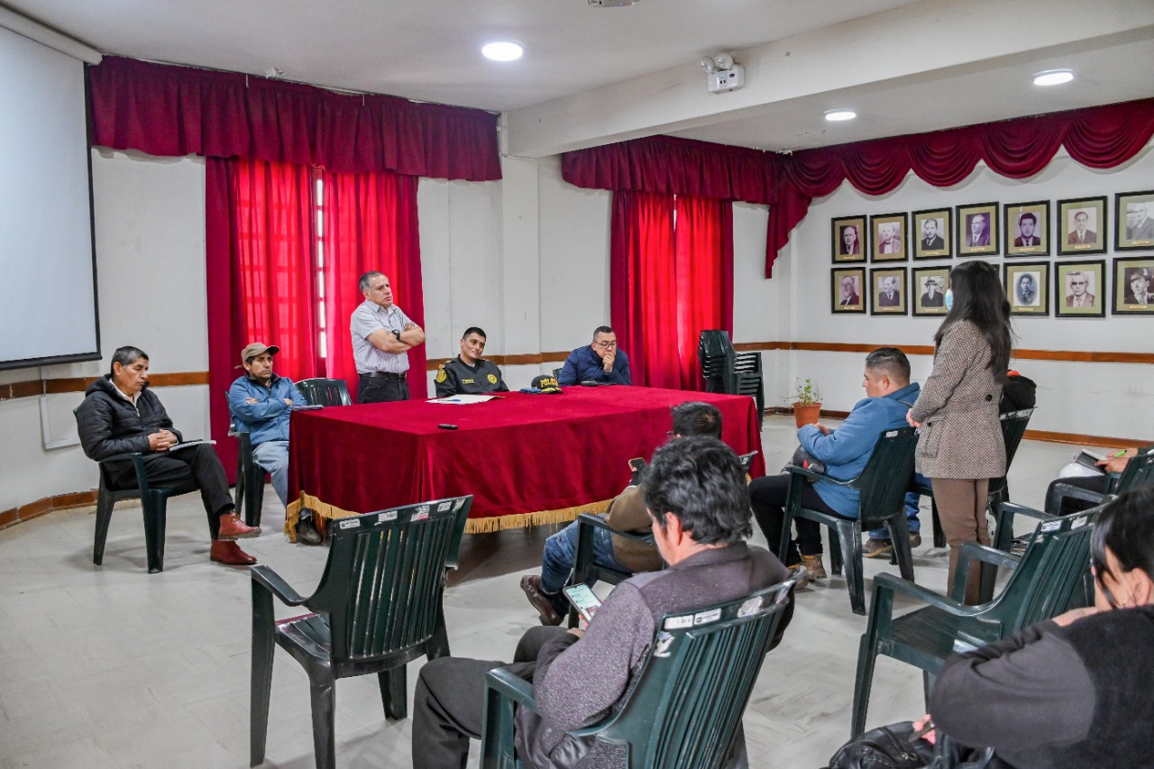 Reunión de coordinación sobre seguridad ciudadana convocada por la Municipalidad de Chachapoyas