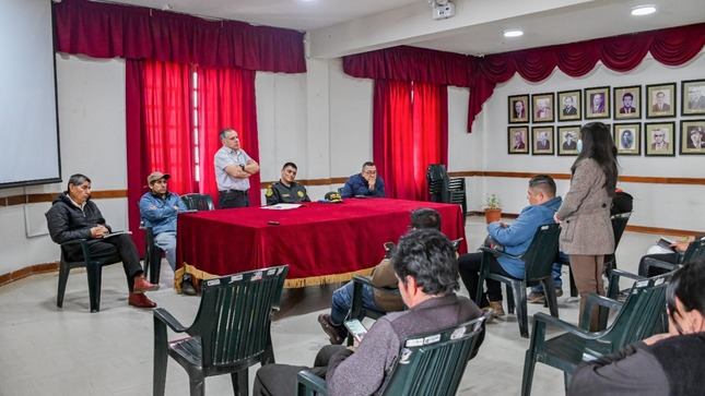 Reunión de coordinación sobre seguridad ciudadana convocada por la Municipalidad de Chachapoyas