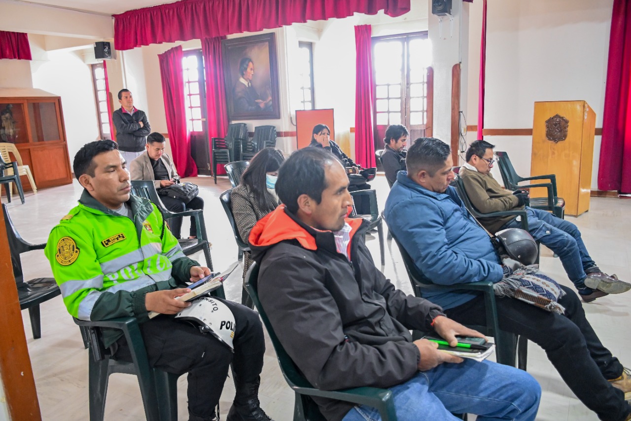 Reunión de coordinación sobre seguridad ciudadana convocada por la Municipalidad de Chachapoyas