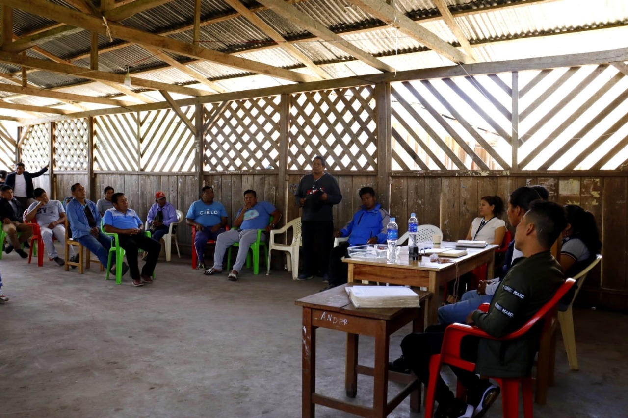 Reunión de coordinación sobre el botiquín comunal de la comunidad nativa de Huascayacu