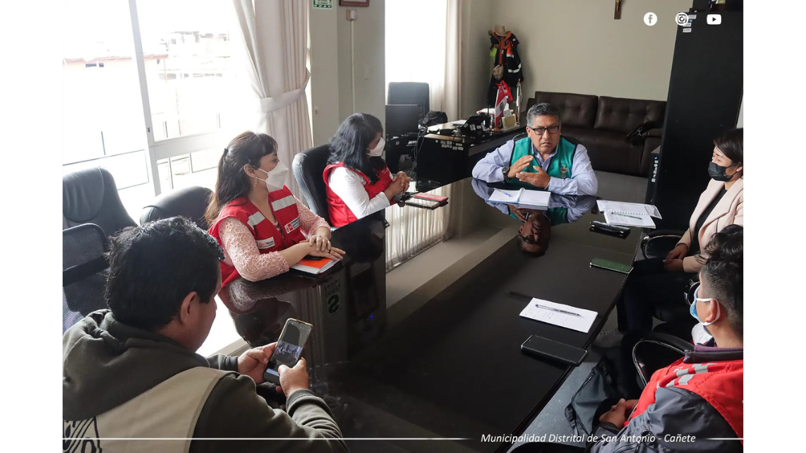 Alcalde Lic. Estaban Jesús Agapito Ramos y funcionarios de la Municipalidad Distrital de San Antonio participaron de la reunión de “Articulación para la implementación de la compra de alimentos frescos vinculados a la agricultura familiar”
