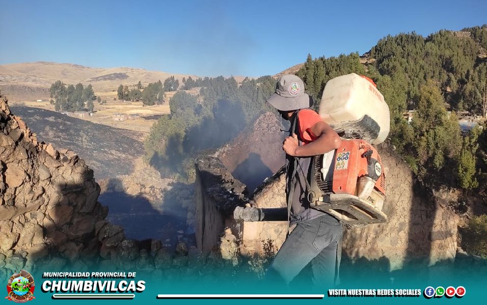 INCENDIOS FORESTALES REGISTRADOS EN LA COMUNIDADES DE HANANSAYA, ORCCOMA, PFULLPURI, Y MELLOTOTORA SON CONTROLADOS POR PERSONAL DE DISTINTAS DEPENDENCIAS DE LA COMUNA PROVINCIAL DE CHUMBIVILCAS