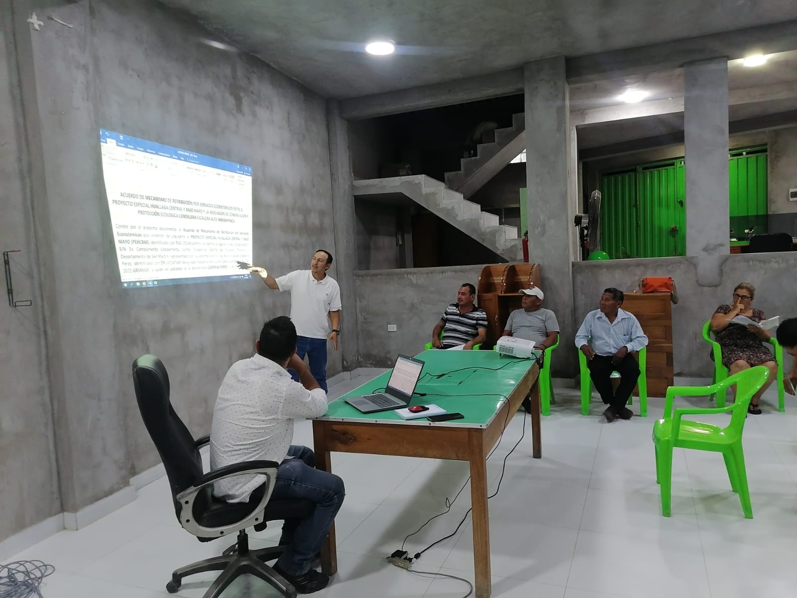 Reunión de coordinación para establecer el próximo acuerdo MERESE en el Área de Conservación Regional Cordillera Escalera