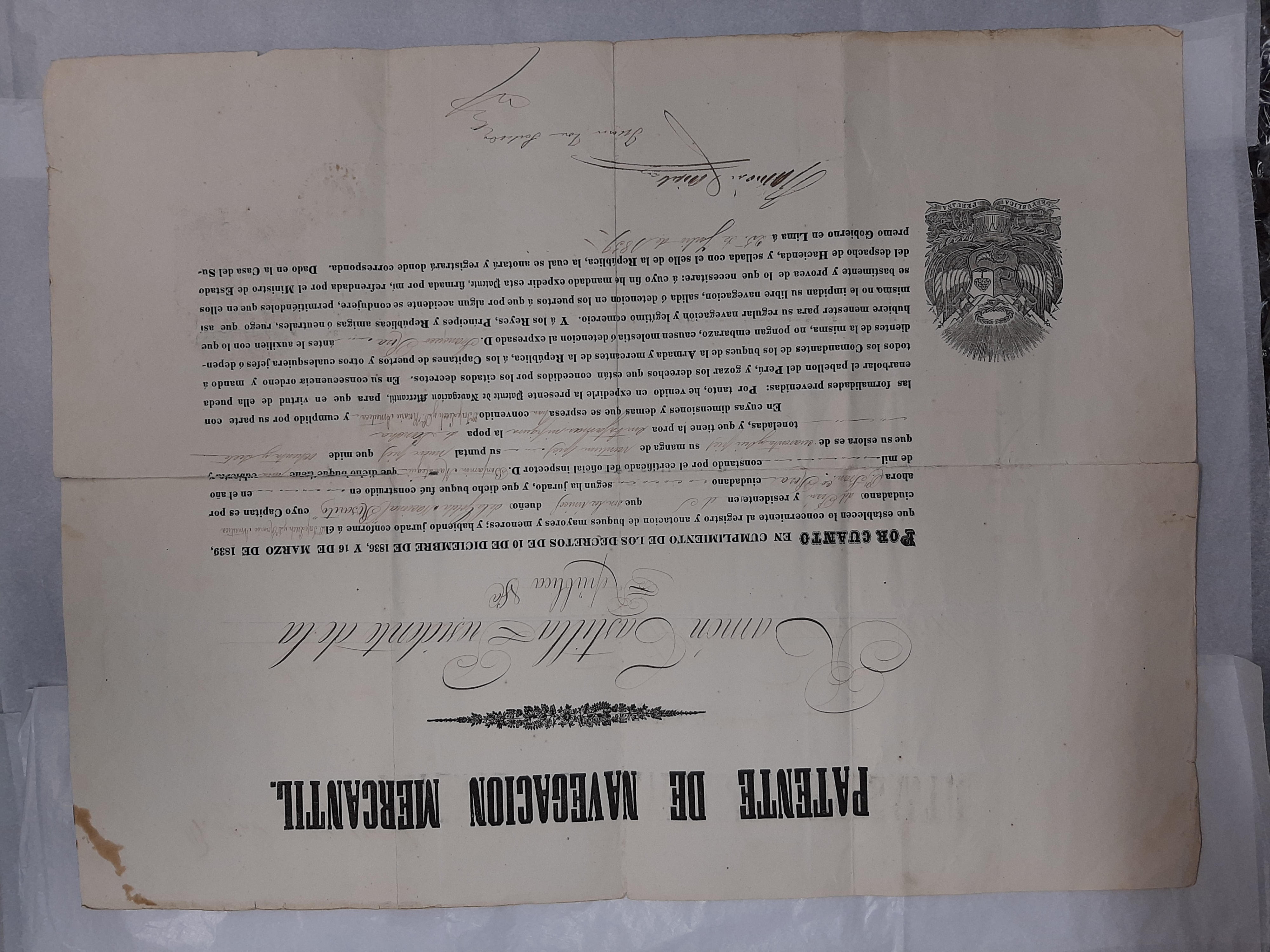 Ministerio de Cultura verificó la repatriación de documentos firmados por expresidentes Ramón Castilla y Manuel Ignacio de Vivanco