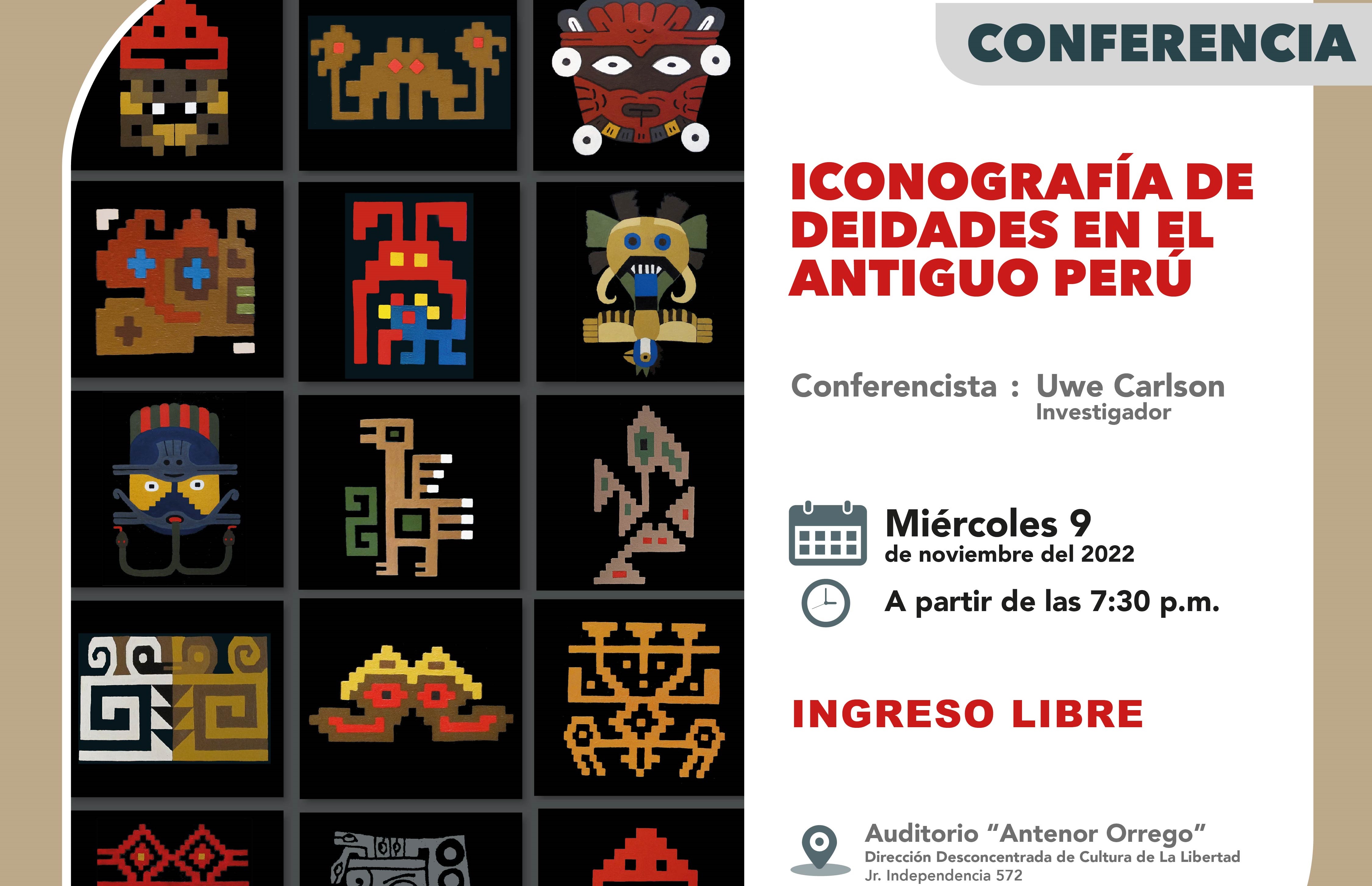 La Libertad: Ministerio de Cultura invita a conferencia sobre iconografía de deidades en el antiguo Perú