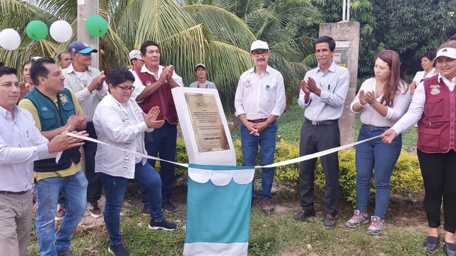 Inauguración del puente sobre la quebrada de Mishquiyacu y el mejoramiento de vías de acceso a la localidad de El Eslabón