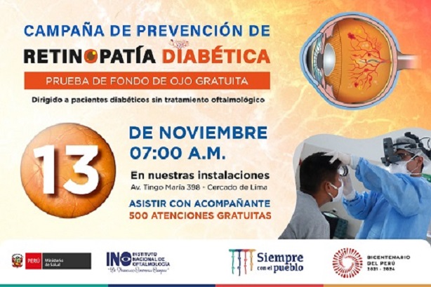 La campaña se llevará a cabo el domingo 13 de noviembre, desde las 7:00 a. m. hasta las 10:00 a.m., en el patio principal del INO, ubicado en la Av. Tingo María 398, Cercado de Lima