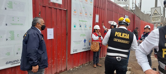 Operativo multisectorial en la obra Centro Comercial Mall Aventura Plaza San Juan de Lurigancho
