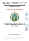 Vista preliminar de documento REGLAMENTO DE PORTAFOLIO DOCENTE DE LA UNAMAD, VERSIÓN 2.0