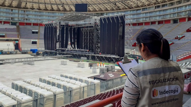Indecopi monitorea que instalaciones para conciertos de Bad Bunny cumplan con disposiciones municipales

