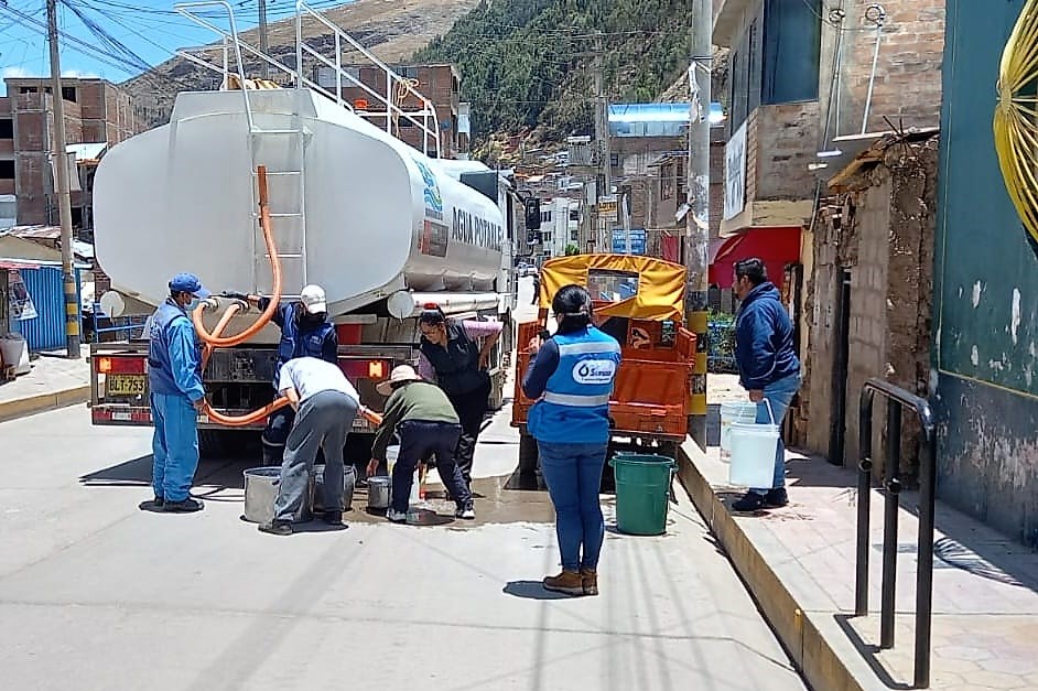 Sunass monitorea abastecimiento alternativo de agua potable