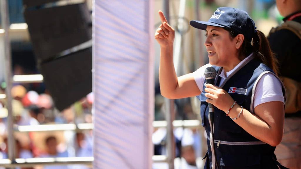 Titular del Minsa acompañó al presidente de la república, Pedro Castillo, a la zona de Huangamarca de dicha región