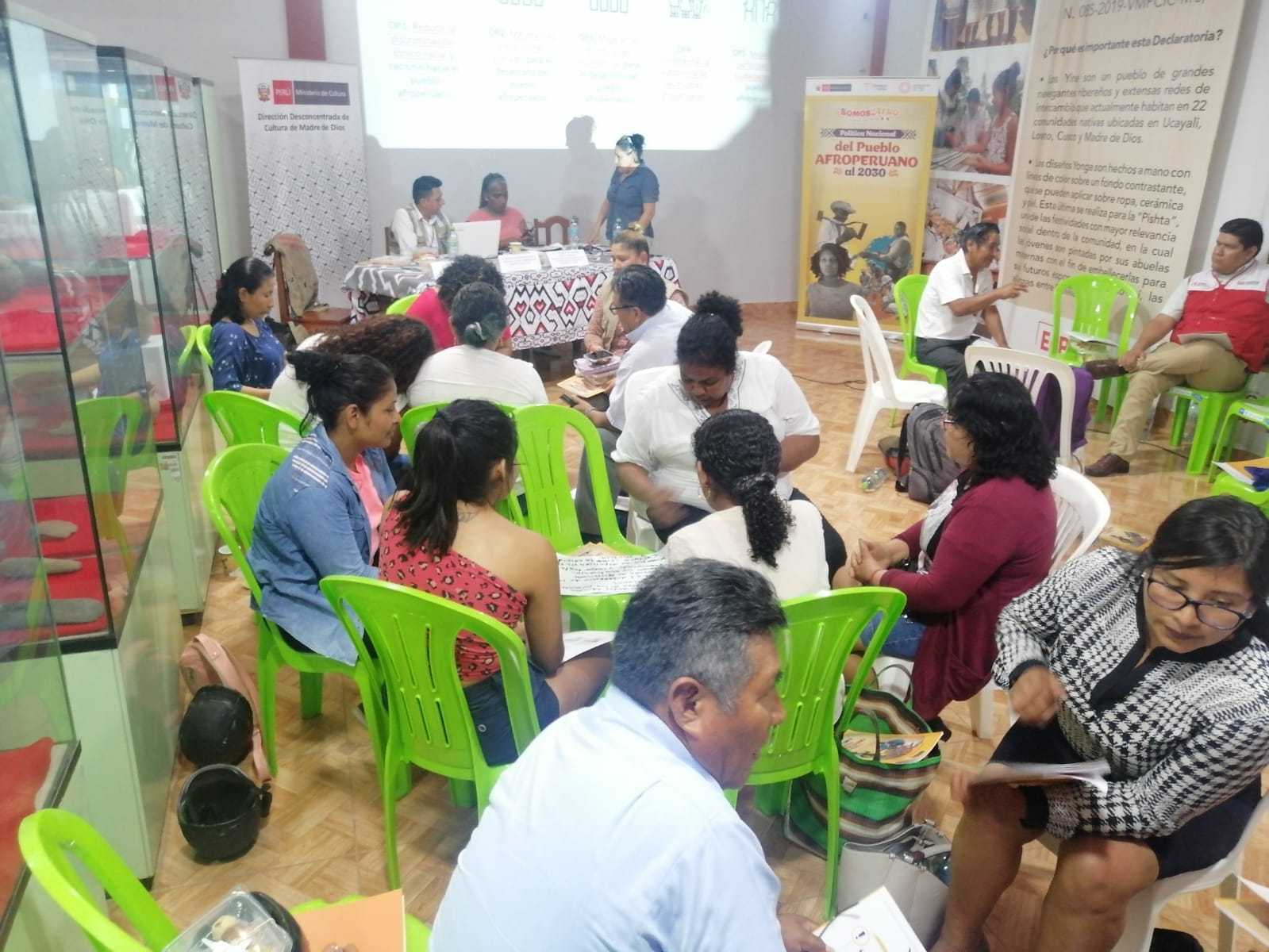 Madre de Dios: Cultura presentó la Política Nacional del Pueblo Afroperuano a más de 40 líderes de organizaciones y funcionarios