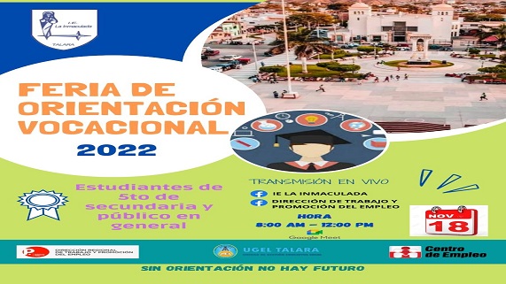 Centro de Empleo organizará Feria de Orientación Vocacional Talara 2022