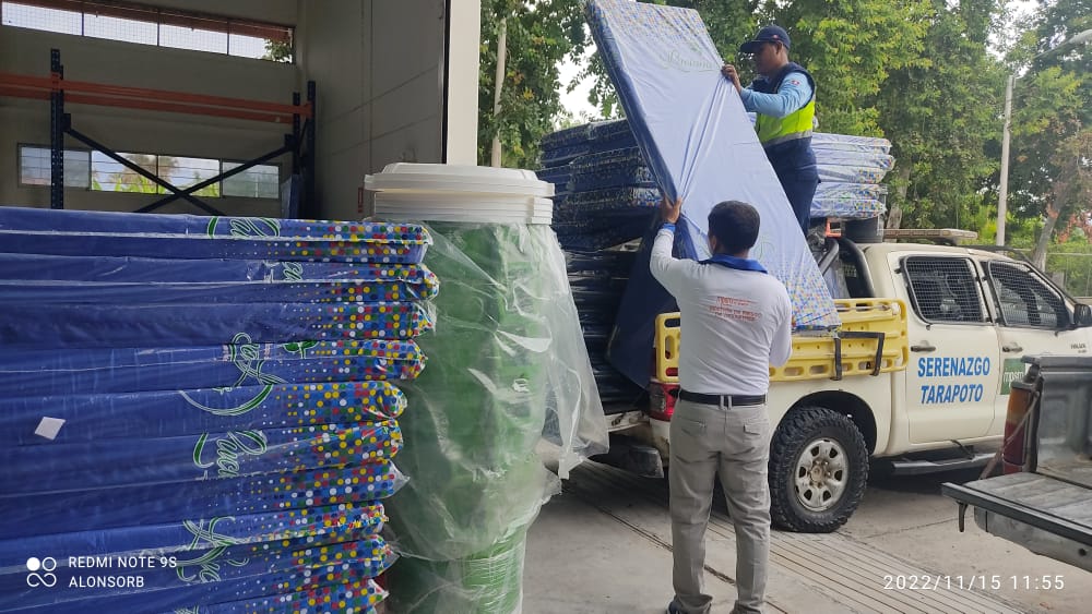 Bienes de ayuda humanitaria entregados a damnificados y afectados de Tarapoto y La Banda de Shilcayo