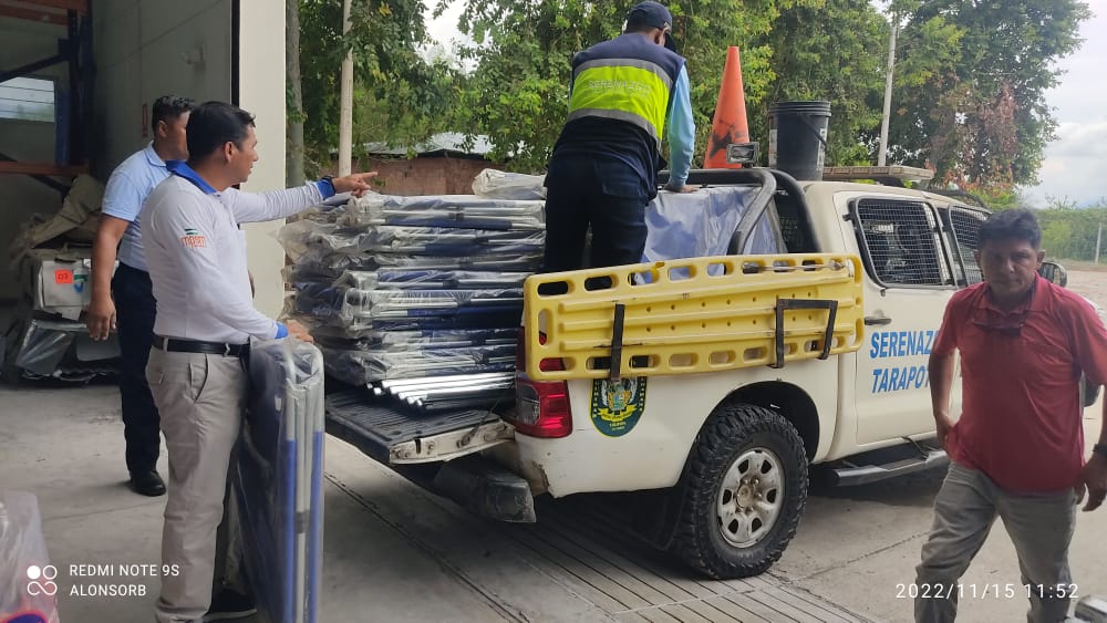 Bienes de ayuda humanitaria entregados a damnificados y afectados de Tarapoto y La Banda de Shilcayo