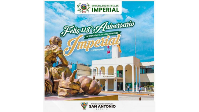 Celebrar sus 113° años de Creación Política.Augurándoles el mejor de los éxitos en las actividades programadas por tan significativa fecha. 