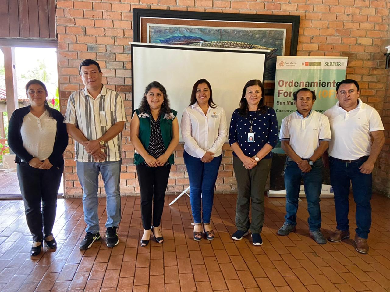 Representantes de las instituciones involucradas en el proceso de Ordenamiento Forestal en la región San Martín