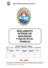 Vista preliminar de documento Reglamento Interno de Seguridad y Salud en el trabajo