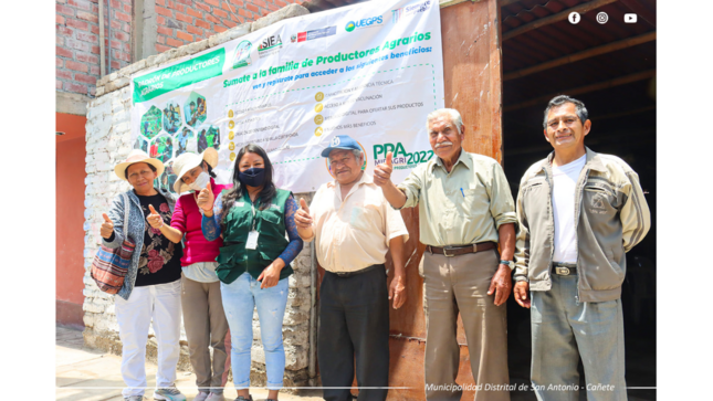 Se realizó el empadronamiento digital de agricultores en nuestro distrito debidamente registrados en el Padrón de Productores Agrarios MIDAGRI (PPA) 2022