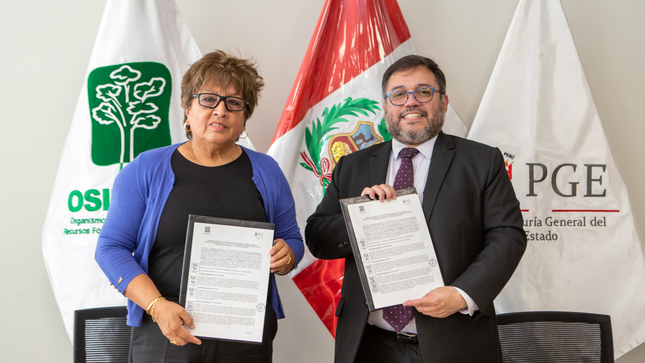 Firma de Convenio Específico entre OSINFOR y la PGE