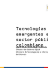 Vista preliminar de documento Tecnologías emergentes en el sector público colombiano