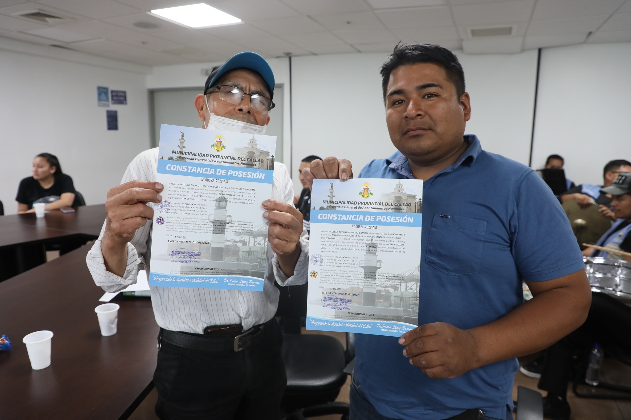 Beneficiamos a familias chalacas con títulos  de propiedad y constancias de posesión