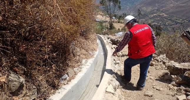 Contraloría alerta deficiencias en canales de riego y colegio ejecutados por S/ 8 millones en Macate