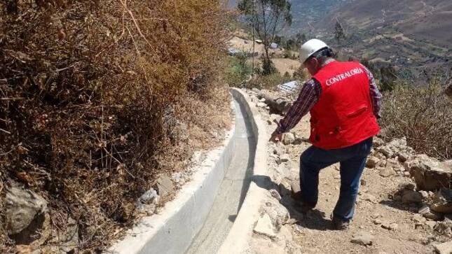Contraloría alerta deficiencias en canales de riego y colegio ejecutados por S/ 8 millones en Macate