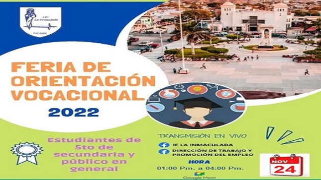 Centro de Empleo organizará Feria de Orientación Vocacional Talara 2022