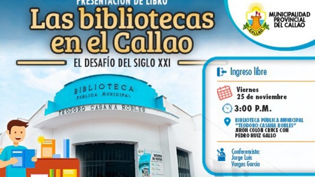 Historiador Jorge Vargas presenta libro “Las bibliotecas en el Callao, el desafío del siglo XXI”